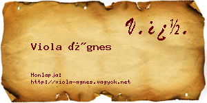 Viola Ágnes névjegykártya