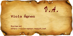 Viola Ágnes névjegykártya