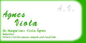 agnes viola business card